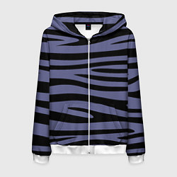 Толстовка 3D на молнии мужская Морские полоски, цвет: 3D-белый