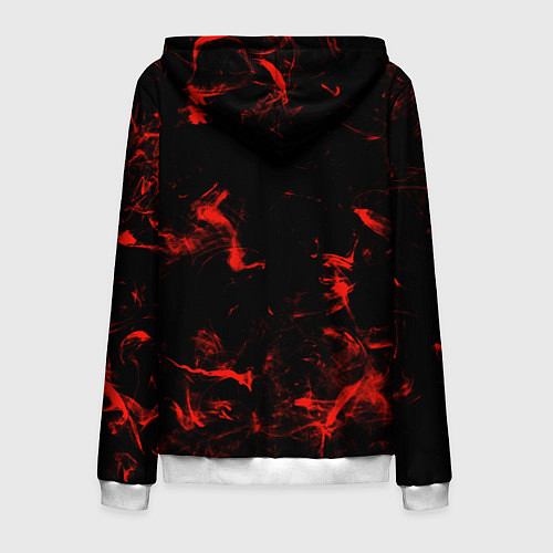 Мужская толстовка на молнии Color red black / 3D-Белый – фото 2