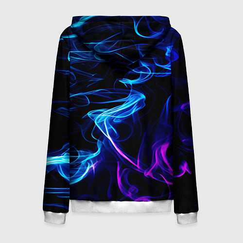 Мужская толстовка на молнии Color blue pink / 3D-Белый – фото 2