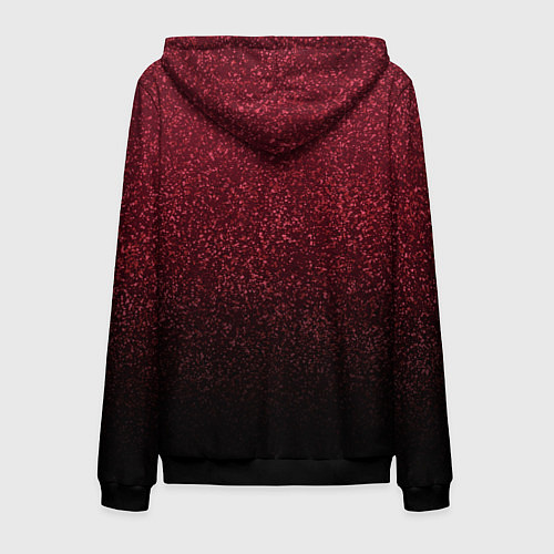 Мужская толстовка на молнии Амарантовый градиент крошка / 3D-Черный – фото 2