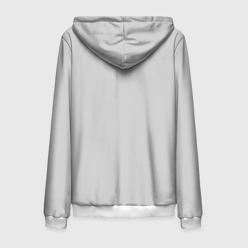 Мужская толстовка на молнии Крик призрачный разговор / 3D-Белый – фото 2