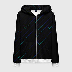 Мужская толстовка на молнии Color blue black