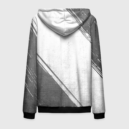 Мужская толстовка на молнии In Flames - white gradient вертикально / 3D-Черный – фото 2