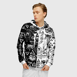 Толстовка 3D на молнии мужская Monster energy логотипы игр, цвет: 3D-белый — фото 2