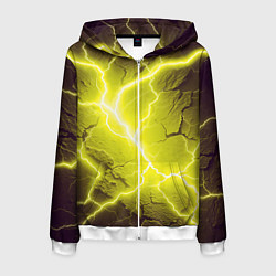 Толстовка 3D на молнии мужская Color yellow black, цвет: 3D-белый