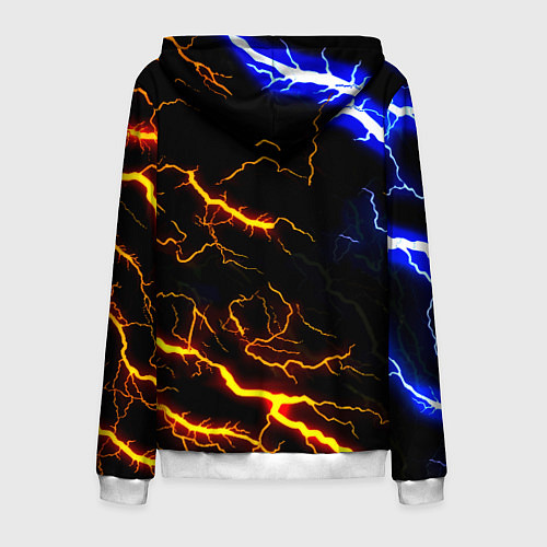 Мужская толстовка на молнии Monster energy шторм / 3D-Белый – фото 2