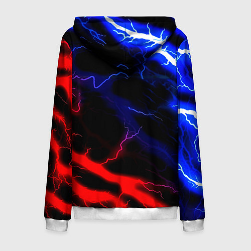 Мужская толстовка на молнии Monster energy молнии неон / 3D-Белый – фото 2