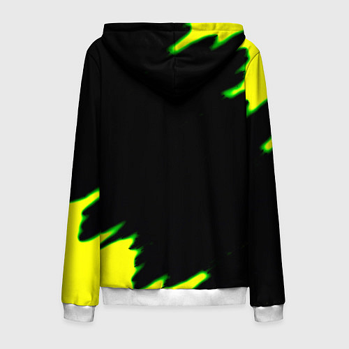 Мужская толстовка на молнии Кислотный монстр энерджи / 3D-Белый – фото 2