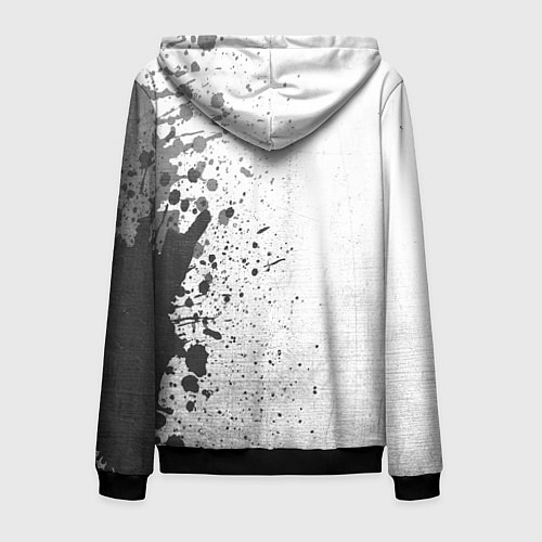 Мужская толстовка на молнии Monaco - white gradient по-вертикали / 3D-Черный – фото 2