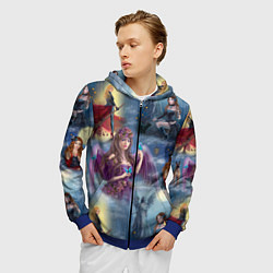 Толстовка 3D на молнии мужская Ведьмы и волшебницы, цвет: 3D-синий — фото 2
