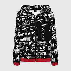 Мужская толстовка на молнии Черно белые логотипы игр