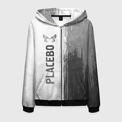 Мужская толстовка на молнии Placebo - white gradient по-вертикали