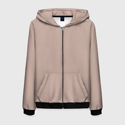 Толстовка 3D на молнии мужская Светлый оттенок цвета года 2025 от Пантон, цвет: 3D-черный