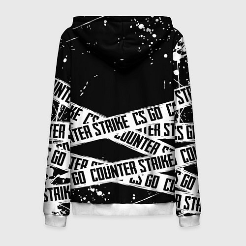 Мужская толстовка на молнии CS x pubg / 3D-Белый – фото 2