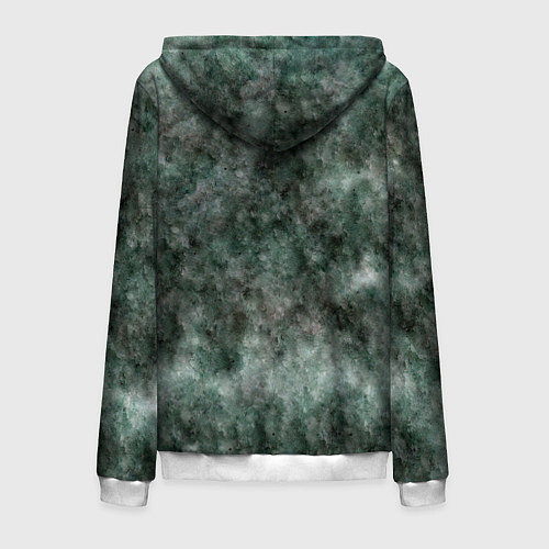 Мужская толстовка на молнии Две горящие свечи в темноте / 3D-Белый – фото 2