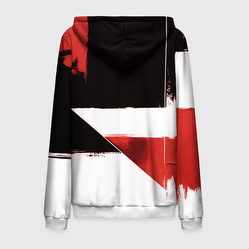 Мужская толстовка на молнии Mazda логотип / 3D-Белый – фото 2