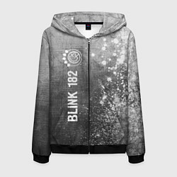 Толстовка 3D на молнии мужская Blink 182 - grey gradient по-вертикали, цвет: 3D-черный