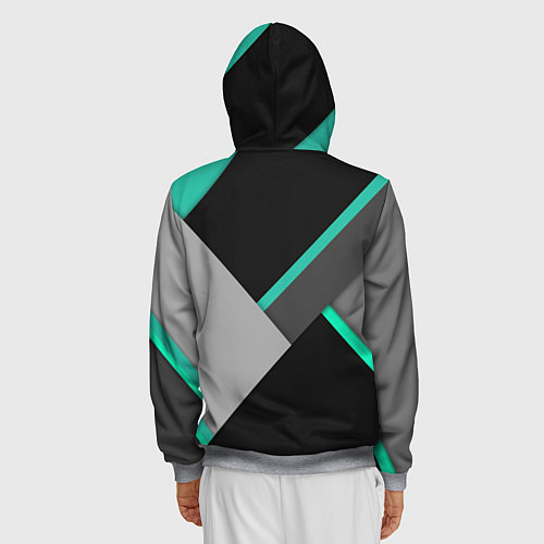 Мужская толстовка на молнии Multicoloured / 3D-Меланж – фото 4