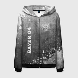 Мужская толстовка на молнии Bayer 04 - grey gradient вертикально