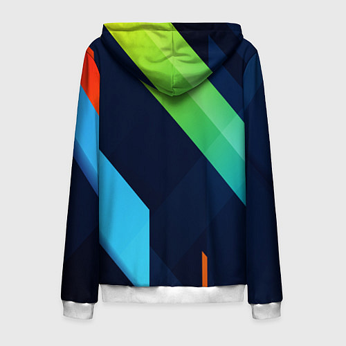 Мужская толстовка на молнии Multicolored / 3D-Белый – фото 2