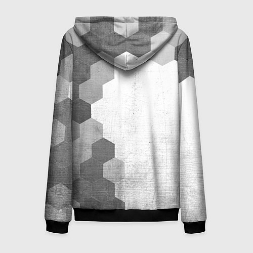 Мужская толстовка на молнии Volkswagen - white gradient по-вертикали / 3D-Черный – фото 2