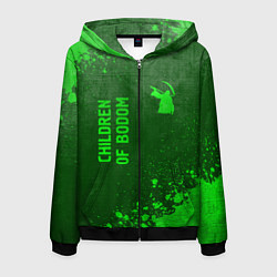 Мужская толстовка на молнии Children of Bodom - green gradient вертикально