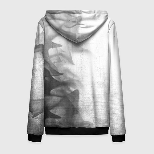 Мужская толстовка на молнии Stray - white gradient по-вертикали / 3D-Черный – фото 2