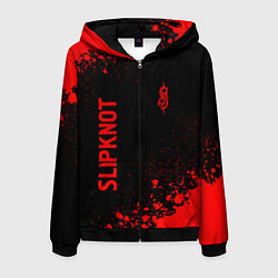 Мужская толстовка на молнии Slipknot - red gradient вертикально
