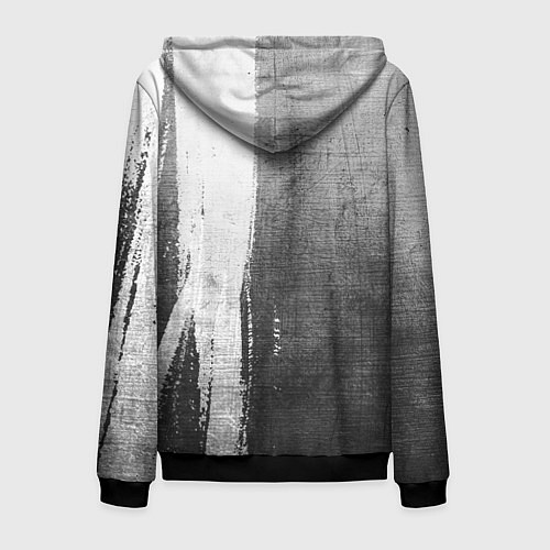 Мужская толстовка на молнии Bon Jovi - grey gradient по-вертикали / 3D-Черный – фото 2
