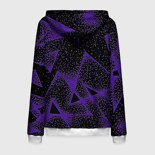 Мужская толстовка на молнии The triangle is purple / 3D-Белый – фото 2