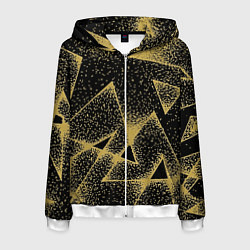 Мужская толстовка на молнии Triangle yellow with dots