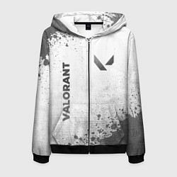 Мужская толстовка на молнии Valorant - white gradient вертикально