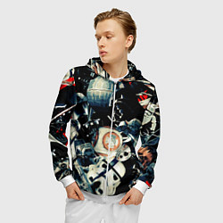 Толстовка 3D на молнии мужская Звездные войны персонажи, цвет: 3D-белый — фото 2