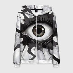 Мужская толстовка на молнии Глаз и щупальца - психоделика