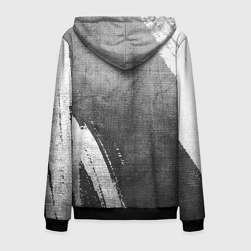 Мужская толстовка на молнии West Ham - grey gradient вертикально / 3D-Черный – фото 2