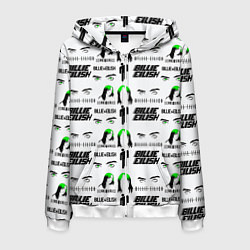 Толстовка 3D на молнии мужская Billie Eilish singer, цвет: 3D-белый