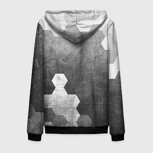 Мужская толстовка на молнии Fiat - grey gradient вертикально / 3D-Черный – фото 2