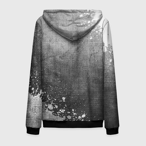 Мужская толстовка на молнии OneRepublic - grey gradient вертикально / 3D-Черный – фото 2