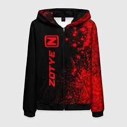 Толстовка 3D на молнии мужская Zotye - red gradient по-вертикали, цвет: 3D-черный