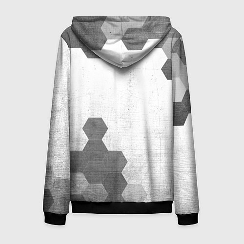 Мужская толстовка на молнии Citroen - white gradient вертикально / 3D-Черный – фото 2