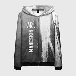 Мужская толстовка на молнии Maneskin - grey gradient по-вертикали