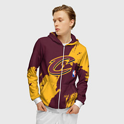 Толстовка 3D на молнии мужская Cleveland Cavaliers NBA team, цвет: 3D-белый — фото 2