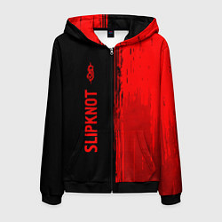 Мужская толстовка на молнии Slipknot - red gradient по-вертикали