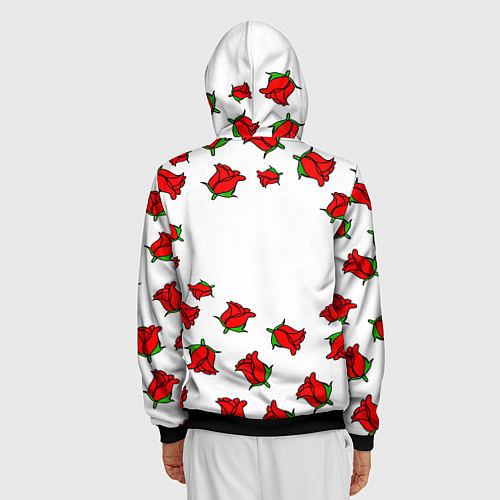 Мужская толстовка на молнии Monster energy steel rose / 3D-Черный – фото 4