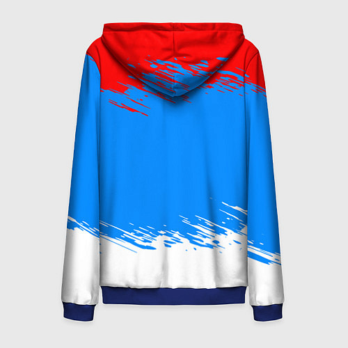 Мужская толстовка на молнии Патриот - флаг / 3D-Синий – фото 2