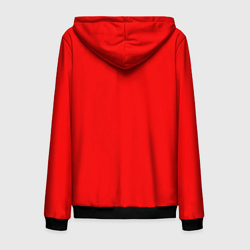 Мужская толстовка на молнии Ремень безопасности, красный / 3D-Черный – фото 2