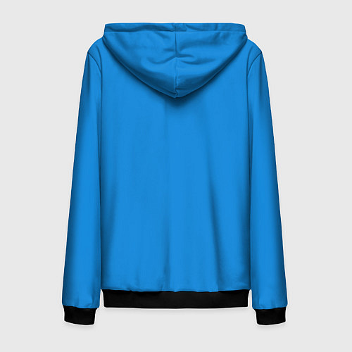 Мужская толстовка на молнии Пристегнутый ремень безопасности, синий / 3D-Черный – фото 2