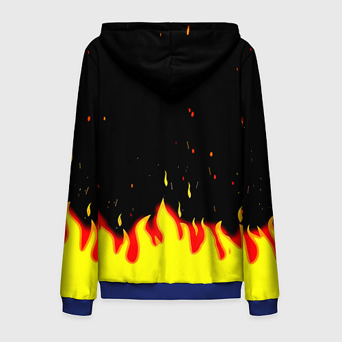 Мужская толстовка на молнии Monster energy fire steel / 3D-Синий – фото 2