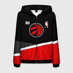 Толстовка 3D на молнии мужская Toronto Raptors - basketball, цвет: 3D-черный