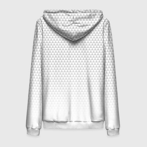 Мужская толстовка на молнии Тампа Бэй Лайтнинг - белые треугольники / 3D-Белый – фото 2